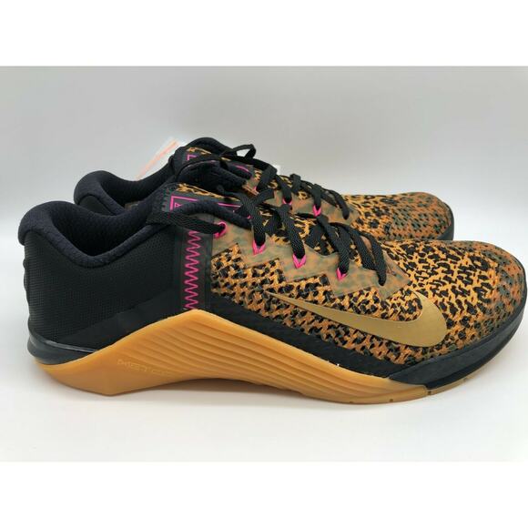 Nike Women's Metcon 6 Cheetah Pink Training Weightlifting AT3160 096 Size 12 - Picture 1 of 12